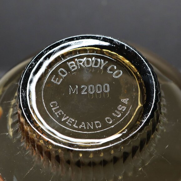 Vintage E.O. Brody Co. M2000 Amber Brown Glass Pedestal Bowl 50's Nut Dish Vase - Picture 5 of 12